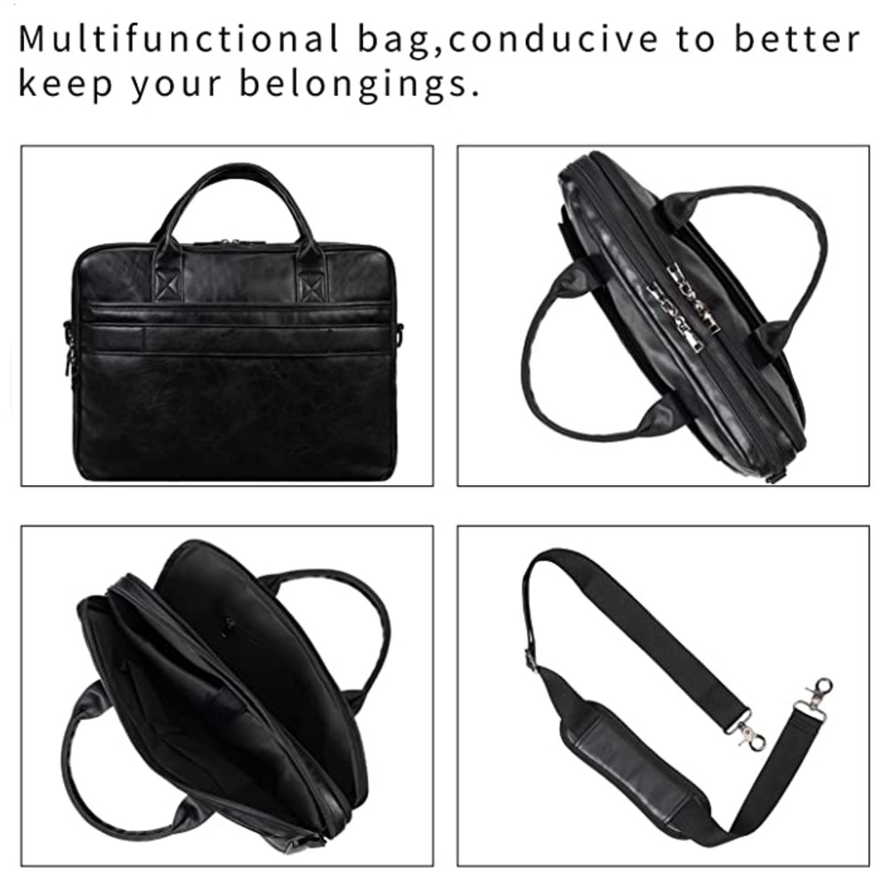 NEW! Stylish Leather Limpton Buisness Satchel - Picture 6 of 7